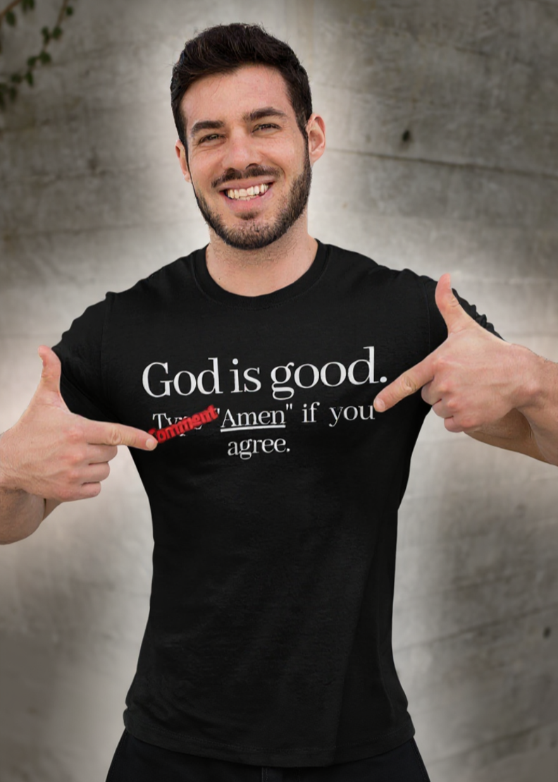 "Amen" God is Good Men's Premium Heavyweight Tee
