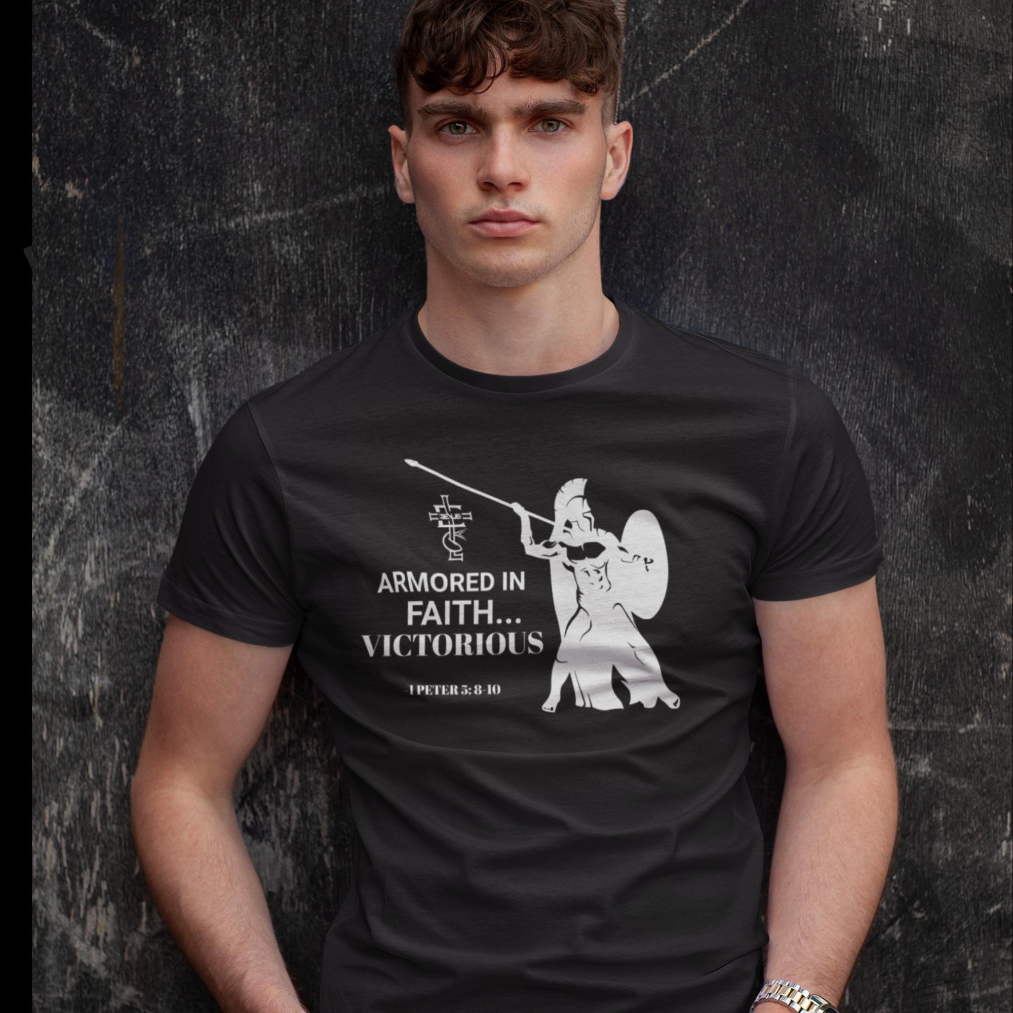 Armored in Faith, Victorious Men's classic tee