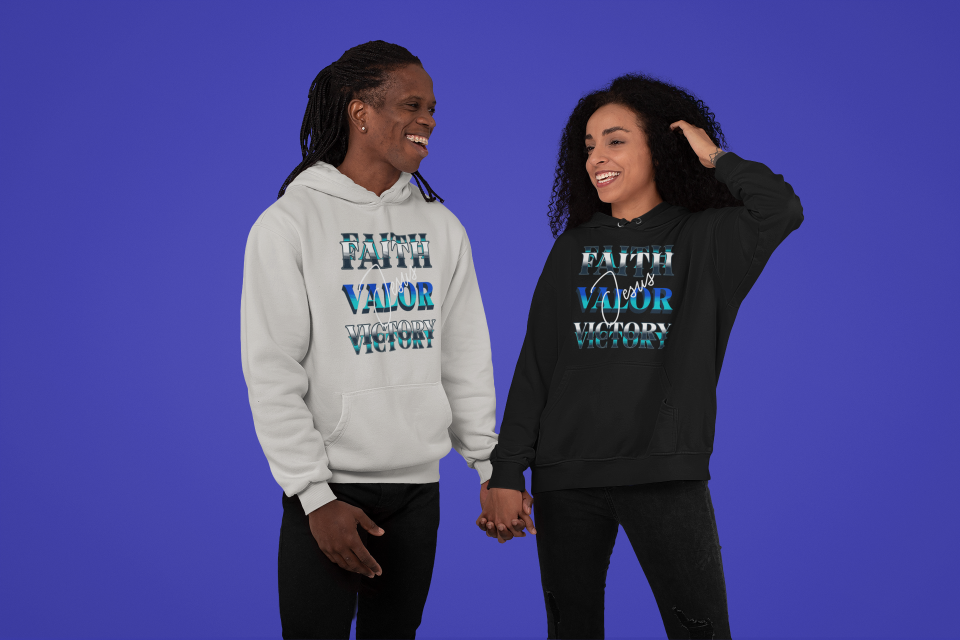 Faith Valor Victory Thru JESUS Unisex Hoodie