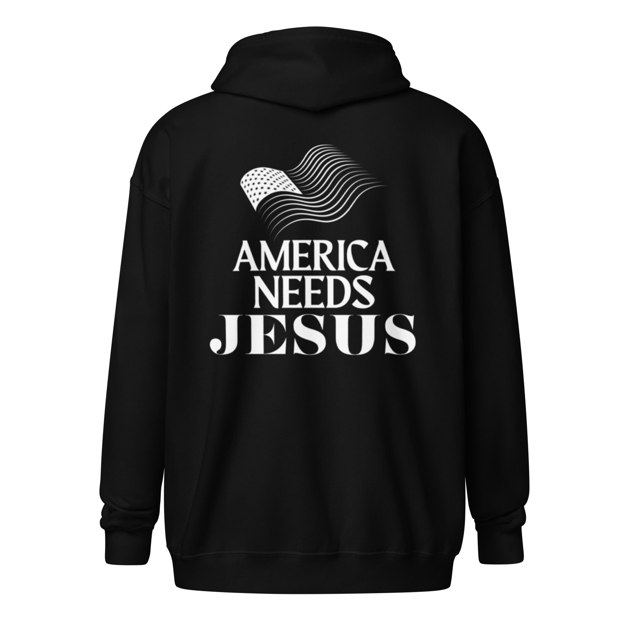 America Needs Jesus Unisex heavy blend zip hoodie