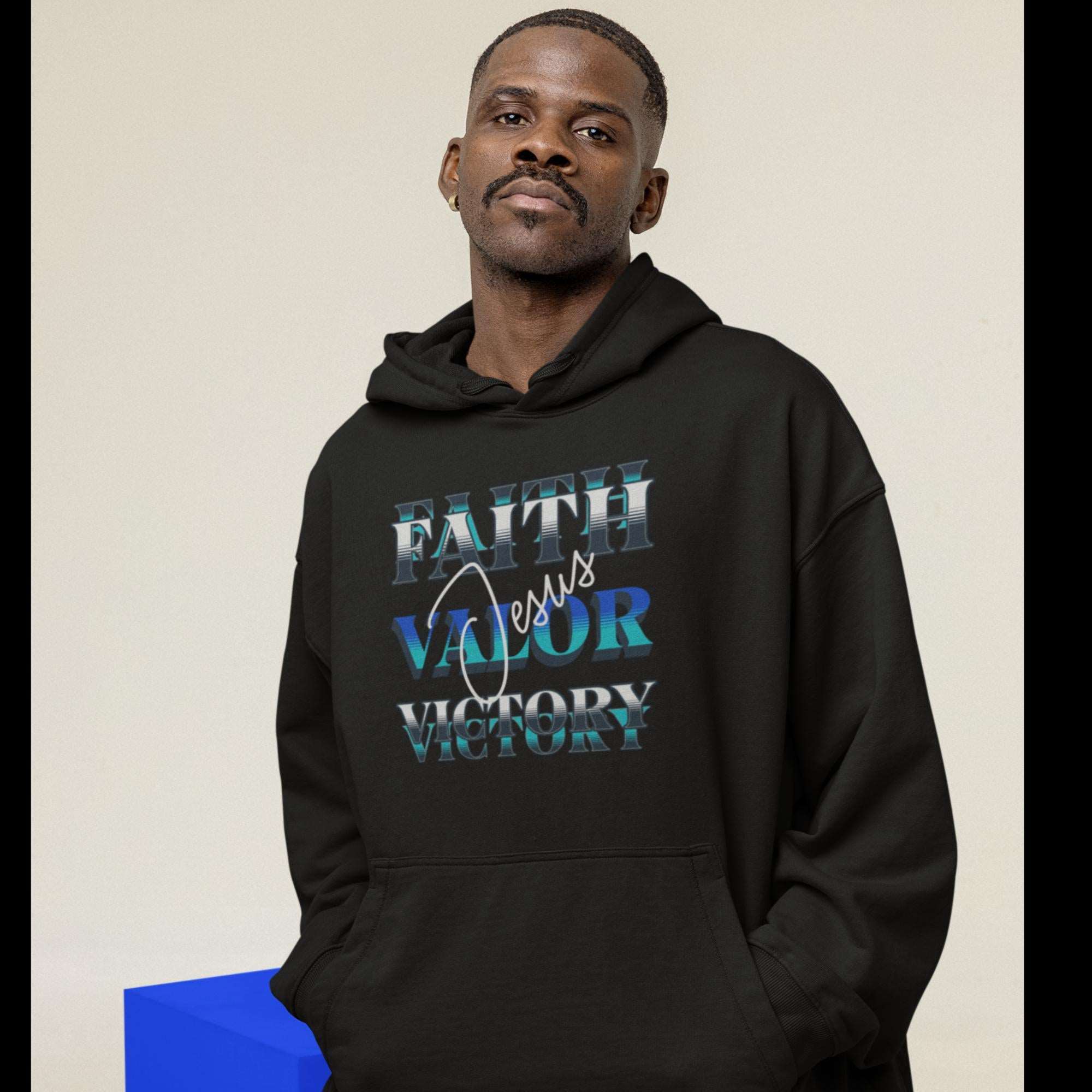 Faith Valor Victory Thru JESUS Unisex Hoodie